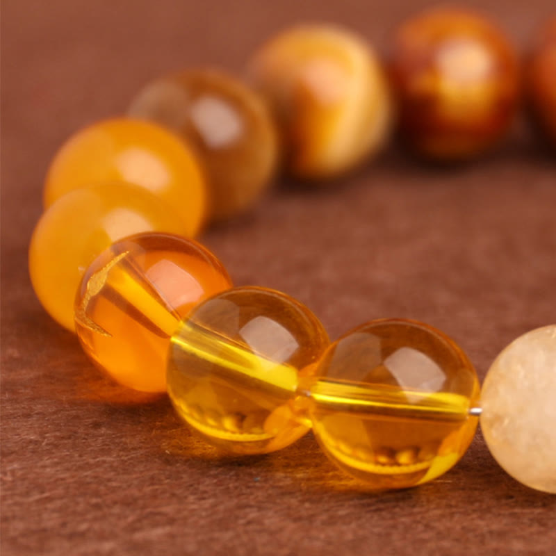 Buddha Stones Five Elements Various Agate Balance Luck Bracelet - image 47