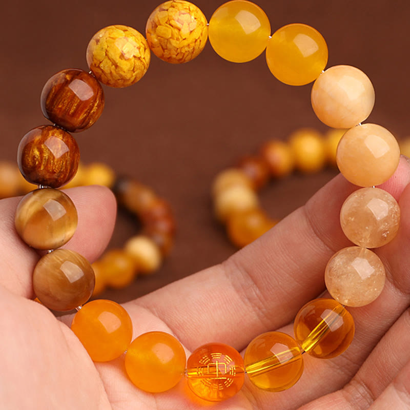 Buddha Stones Five Elements Various Agate Balance Luck Bracelet