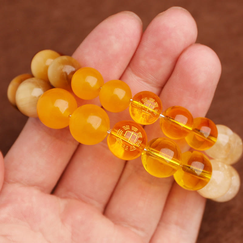 Buddha Stones Five Elements Various Agate Balance Luck Bracelet - image 52