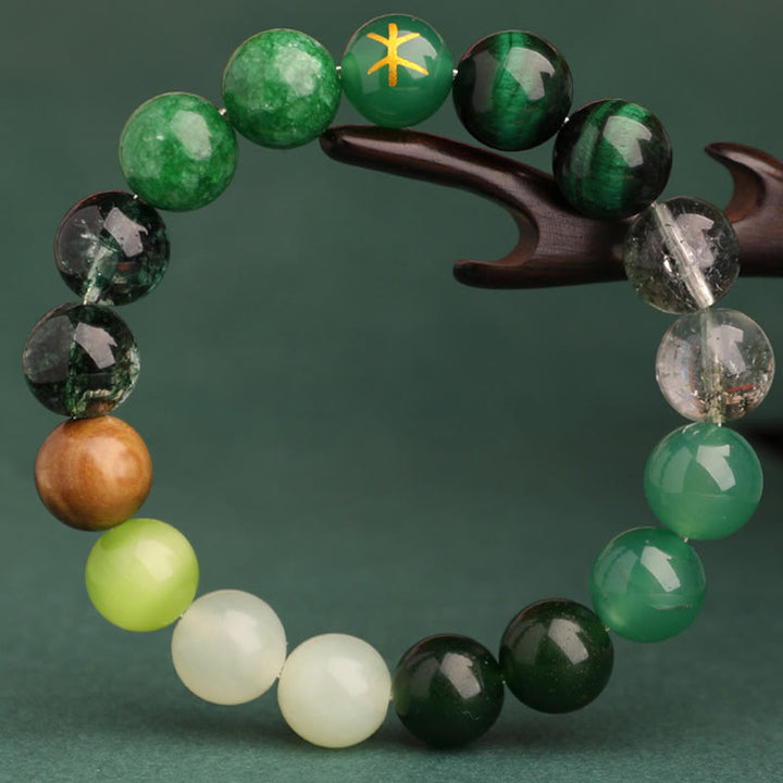 Buddha Stones Five Elements Various Agate Balance Luck Bracelet - image 15
