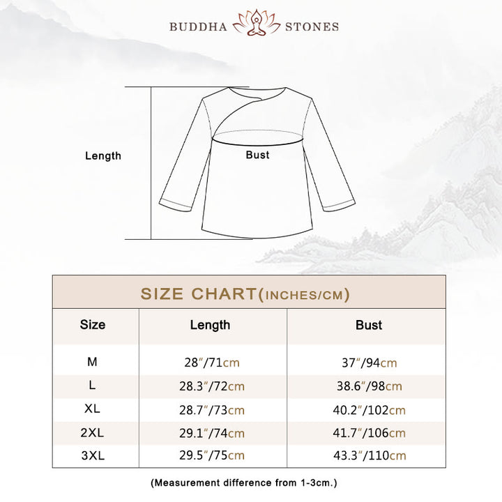 Buddha Stones 2Pcs Simple Design White Top Pants Meditation Yoga Zen Tai Chi Cotton Linen Clothing Women's Set - image 5