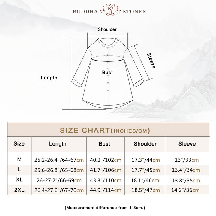 Buddha Stones Solid Color Button Three Quarter Sleeve Shirt - image 6