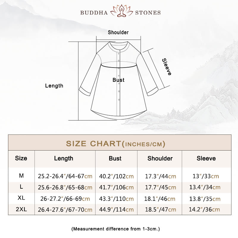 Buddha Stones Solid Color Button Three Quarter Sleeve Shirt - image 5