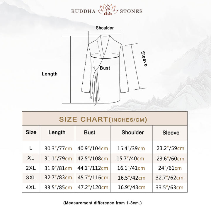 Buddha Stones Simple Fall Lace-up Cotton Linen Men Jacket Coat Zen Clothing - image 4