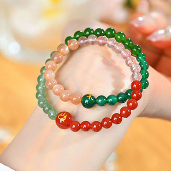 Buddha Stones Five Elements Various Agate Crystal Pearl Black Onyx White Agate White Crystal Luck Bracelet - image 14