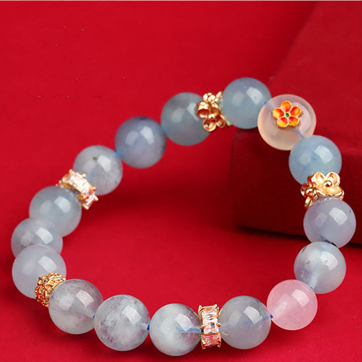 Buddha Stones Five Elements Various Agate Crystal Green Phantom Rutilated Quartz Green Grape Agate Malachite Luck Bracelet - image 14