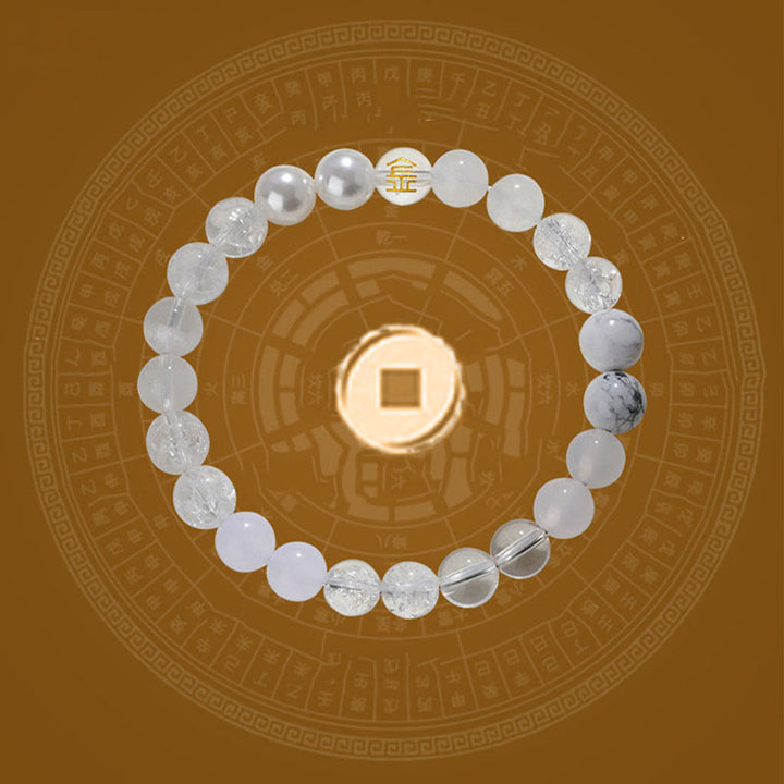 Buddha Stones Five Elements Various Agate Crystal Rutilated Quartz Tiger Eye Yellow Agate Citrine Luck Bracelet - image 12