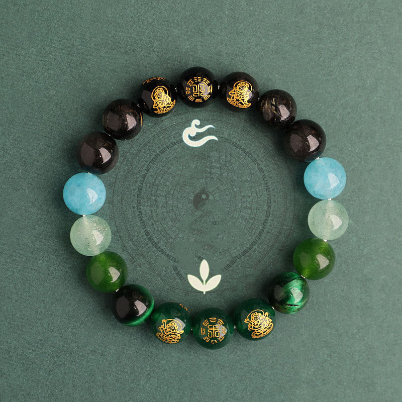 Buddha Stones Five Elements Various Agate Crystal South Red Agate Strawberry Quartz Sun Stone Citrine Luck Bracelet - image 16