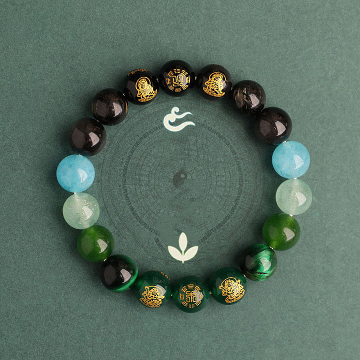 Buddha Stones Five Elements Various Agate Crystal South Red Agate Strawberry Quartz Sun Stone Citrine Luck Bracelet - image 16