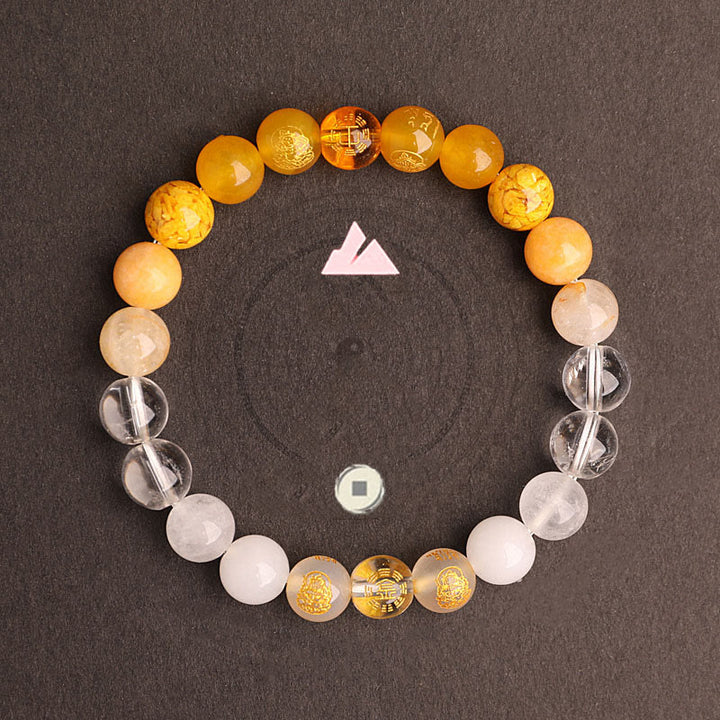 Buddha Stones Five Elements Various Agate Crystal South Red Agate Strawberry Quartz Sun Stone Citrine Luck Bracelet - image 30