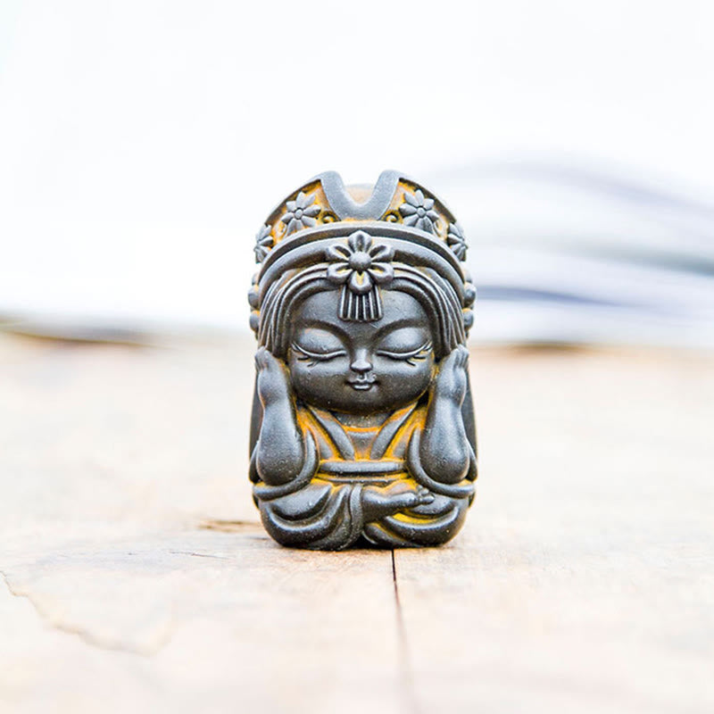 Buddha Stones Handmade Zakiram Iron Powder Rust Cast Resin Statue Zen Home Decoration - image 18