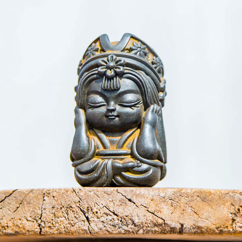 Buddha Stones Handmade Zakiram Iron Powder Rust Cast Resin Statue Zen Home Decoration - image 19