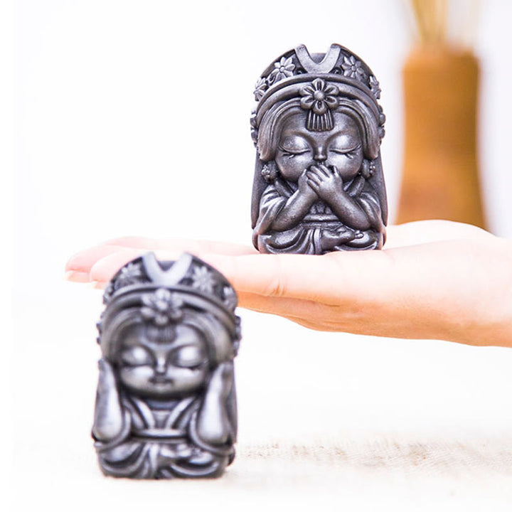 Buddha Stones Handmade Zakiram Iron Powder Rust Cast Resin Statue Zen Home Decoration - image 34