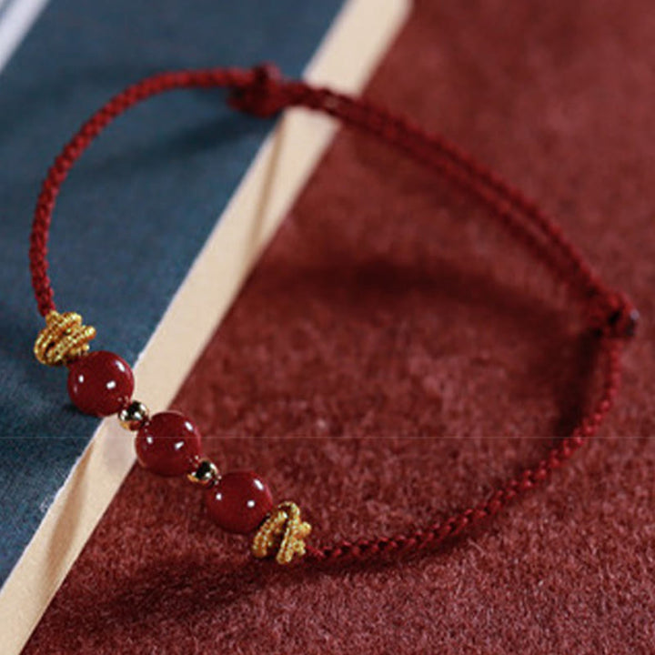 Buddha Stones Colorful String Cinnabar Calm Bracelet