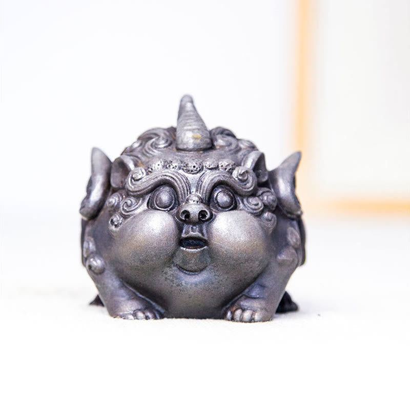 Buddha Stones Handmade Wealth PiXiu Iron Powder Rust Cast Resin Statue Home Decoration - image 24