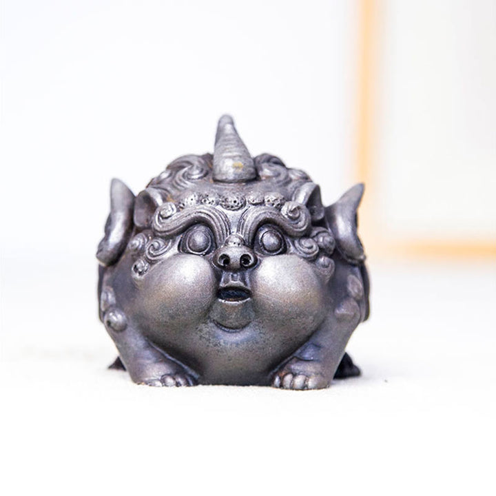 Buddha Stones Handmade Wealth PiXiu Iron Powder Rust Cast Resin Statue Home Decoration - image 24