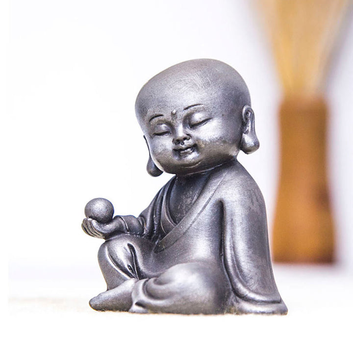 Buddha Stones Handmade Ksitigarbha Kwan Yin Guanyin Avalokitesvara Tathagata Iron Powder Rust Cast Resin Statue Home Decoration - image 22