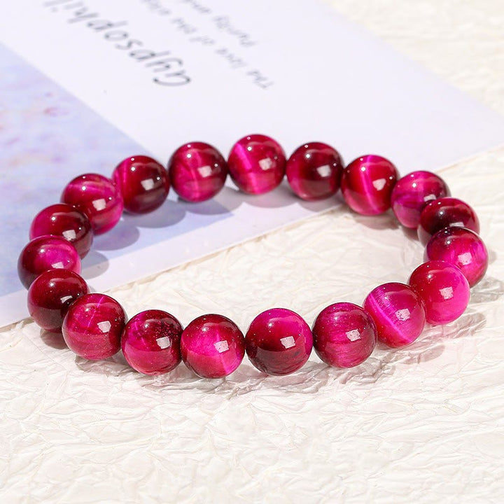 Buddha Stones Various Tiger Eye Confidence Bracelet - Rose Red Tiger Eye(Wrist Circumference: 14-16cm) - 12mm - image 112