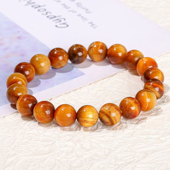 Buddha Stones Various Tiger Eye Confidence Bracelet - Orange Tiger Eye(Wrist Circumference: 14-16cm) - 12mm - image 114