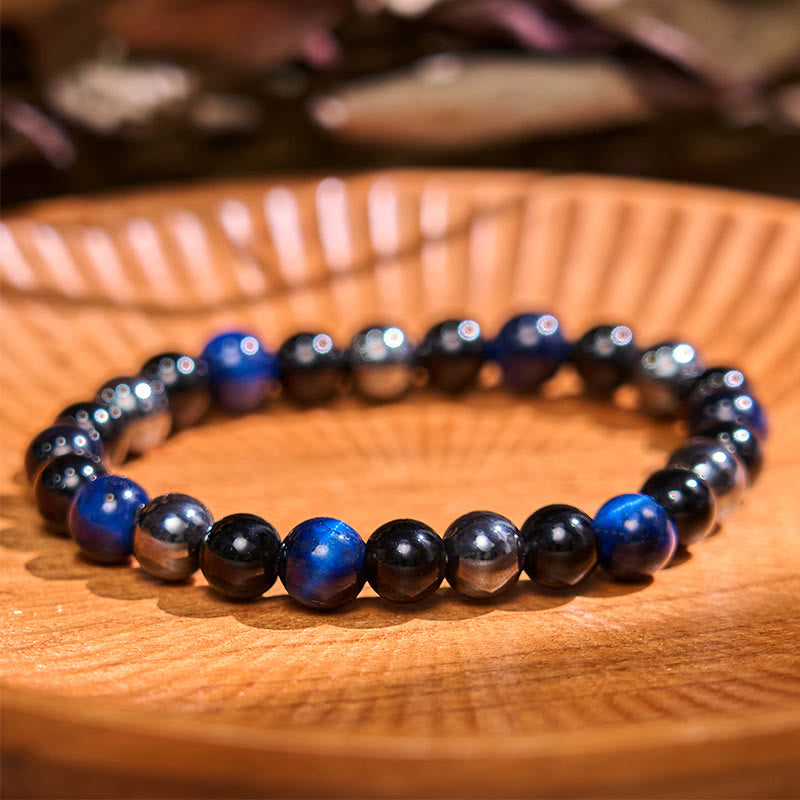 Buddha Stone Various Crystals Malachite Lazurite Lapis Lazuli Hemimorphite Calmness Bracelet - Lazurite Tiger Eye Obsidian Hematite(Wrist Circumference: 14-18cm) - image 75