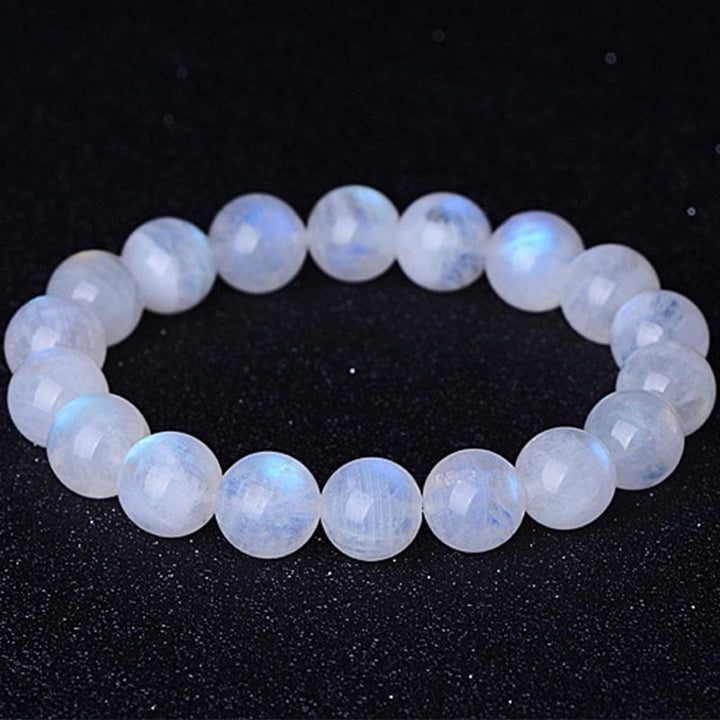 Buddha Stone Various Crystals Malachite Lazurite Lapis Lazuli Hemimorphite Calmness Bracelet - Moonstone(Wrist Circumference: 14-17cm) - image 110