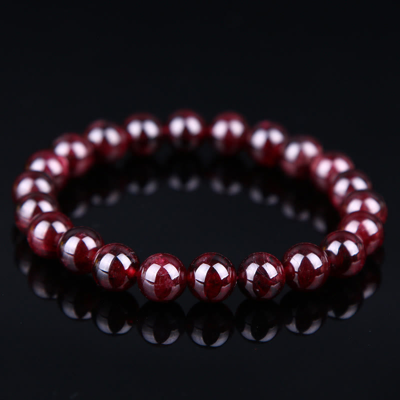 Buddha Stone Various Crystals Malachite Lazurite Hemimorphite Calmness Bracelet - Garnet(Wrist Circumference: 14-16cm) - image 116