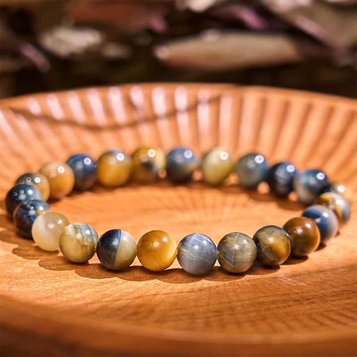 Buddha Stone Various Crystals Malachite Lazurite Lapis Lazuli Hemimorphite Calmness Bracelet - Yellow Blue Tiger Eye(Wrist Circumference: 14-16cm) - image 133