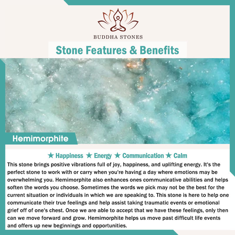 Buddha Stone Various Crystals Malachite Lazurite Hemimorphite Calmness Bracelet - image 11