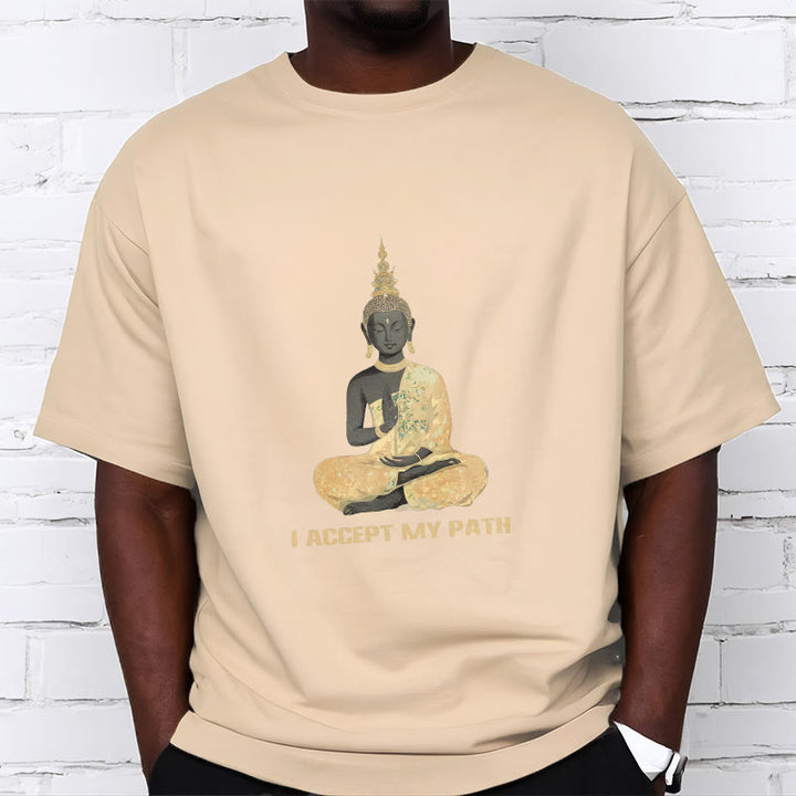 Buddha Stones I Accept My Path Cotton Tee T-shirt - image 13