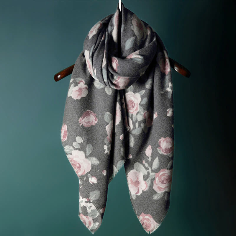 Buddha Stones Tibetan Shawl Garden Rose Fall Winter Cozy Travel Scarf Wrap - image 15