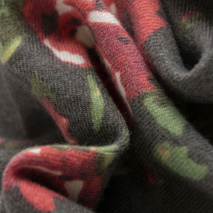 Buddha Stones Tibetan Rose Flower Garden Shawl Fall Winter Cozy Scarf Wrap  - image 14