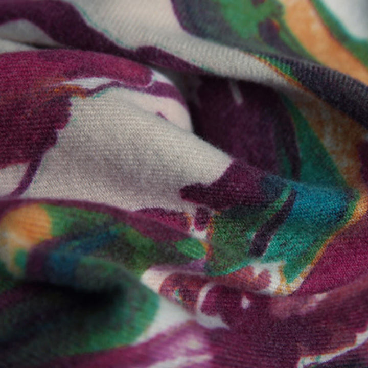 Buddha Stones Tibetan Sweet Colorful Flower Print Shawl Fall Winter Soft Scarf Wrap - image 9