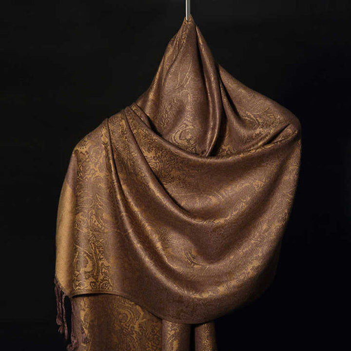 Buddha Stones Tibetan Cashew Jacquard Tassels Shawl Spring Fall Winter Warm Cozy Scarf Wrap - image 3