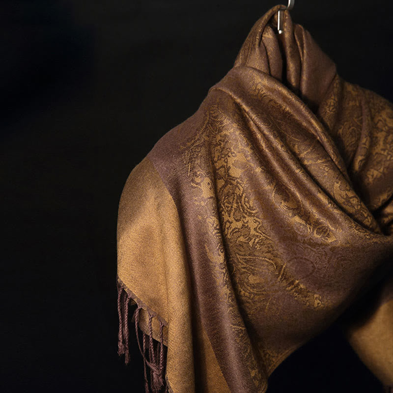 Buddha Stones Tibetan Cashew Jacquard Tassels Shawl Spring Fall Winter Warm Cozy Scarf Wrap - image 5