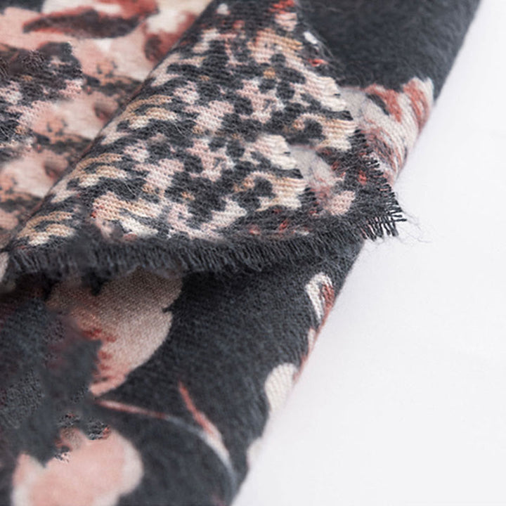 Buddha Stones Tibetan Blooming Chrysanthemum Rose Flower Print Shawl Fall Winter Soft Warm Scarf Wrap - image 4