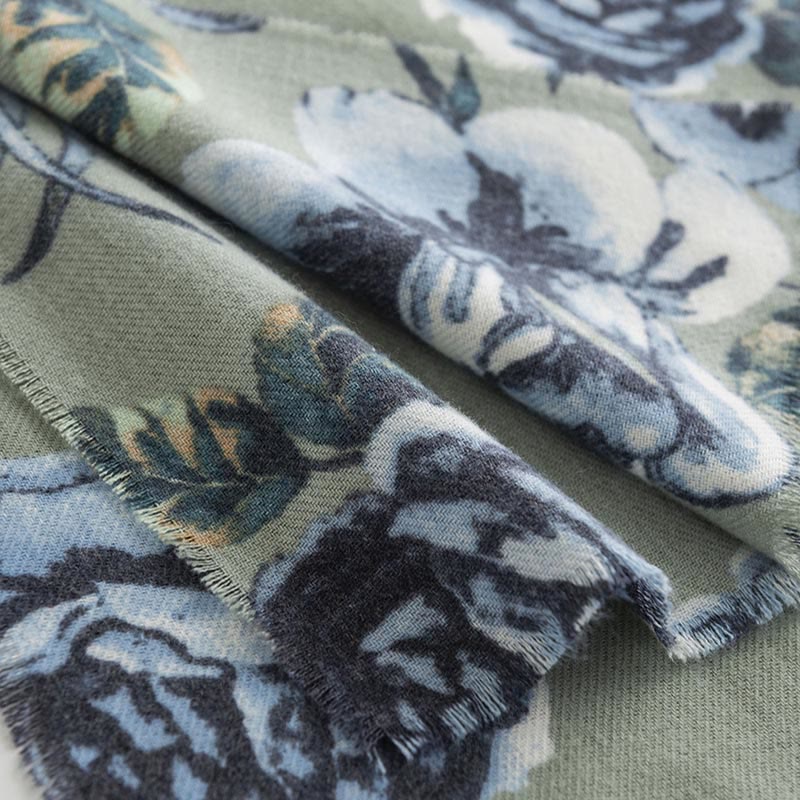 Buddha Stones Tibetan Shawl Garden Style Rose Flower Print Fall Winter Soft Warm Scarf Wrap - image 7