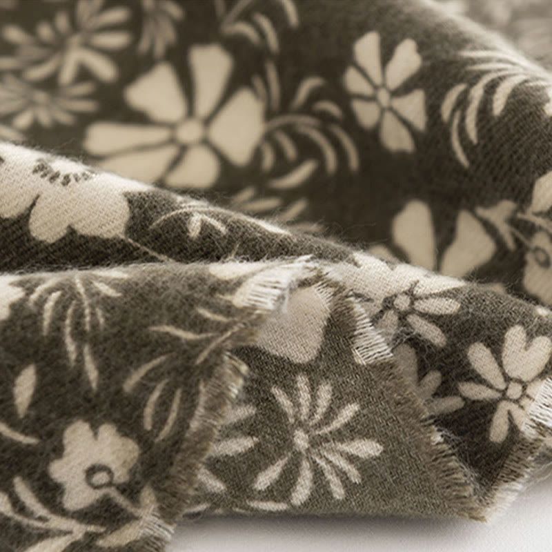 Buddha Stones Tibetan Shawl Fresh Daisy Print Fall Winter Soft Warm Travel Scarf Wrap - image 9