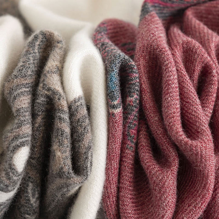 Buddha Stones Tibetan Paisley Prints Shawl Fall Winter Soft Warm Scarf Wrap - image 19