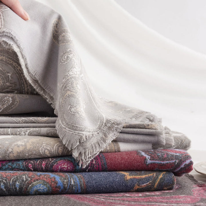 Buddha Stones Tibetan Paisley Prints Shawl Fall Winter Soft Warm Scarf Wrap - image 18