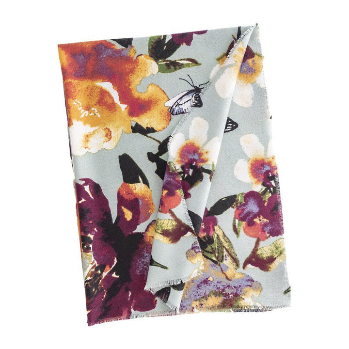 Buddha Stones Tibetan Colorful Butterfly Flower Print Shawl Fall Winter Soft Warm Scarf Wrap - image 10