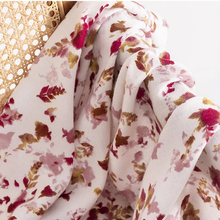 Buddha Stones Tibetan Floral Falling Leaves Print Shawl Fall Winter Cozy Warm Travel Scarf Wrap - image 5