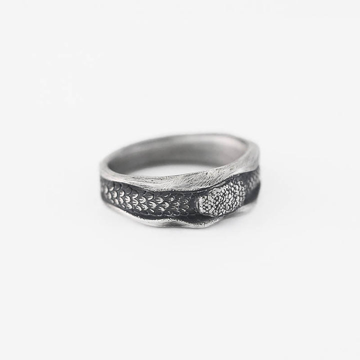 Buddha Stones 999 Sterling Silver Snake-shaped Year Of The Snake Protection Ring