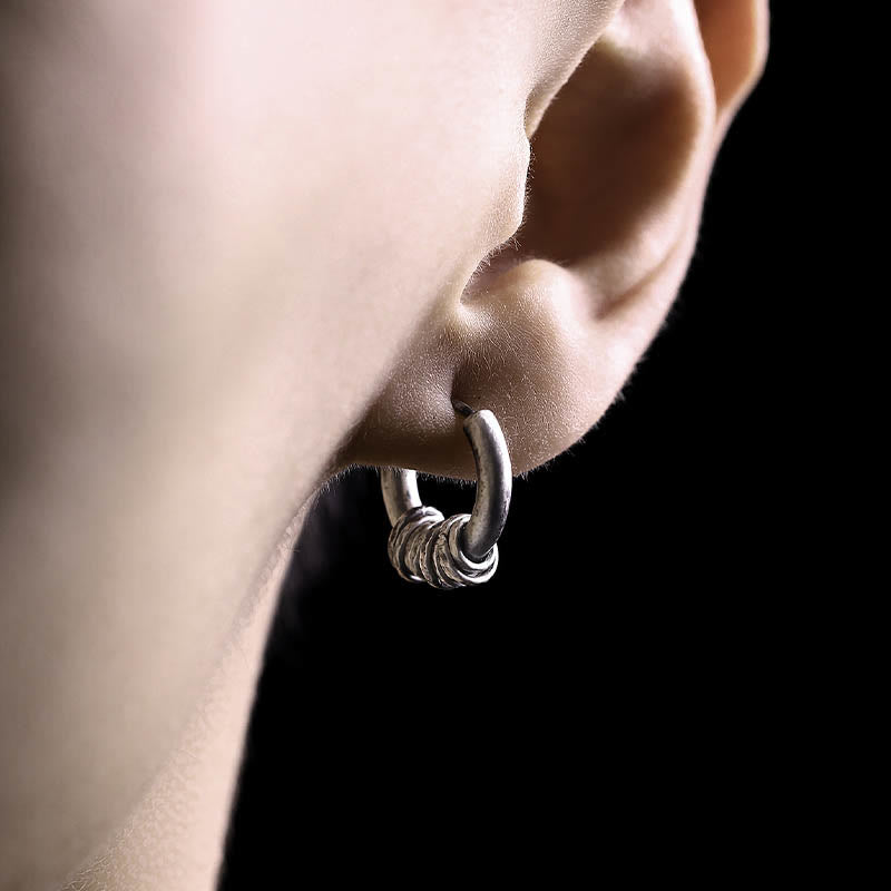 Buddha Stones 925 Sterling Silver Hand-hammered Protection Earrings  - image 12