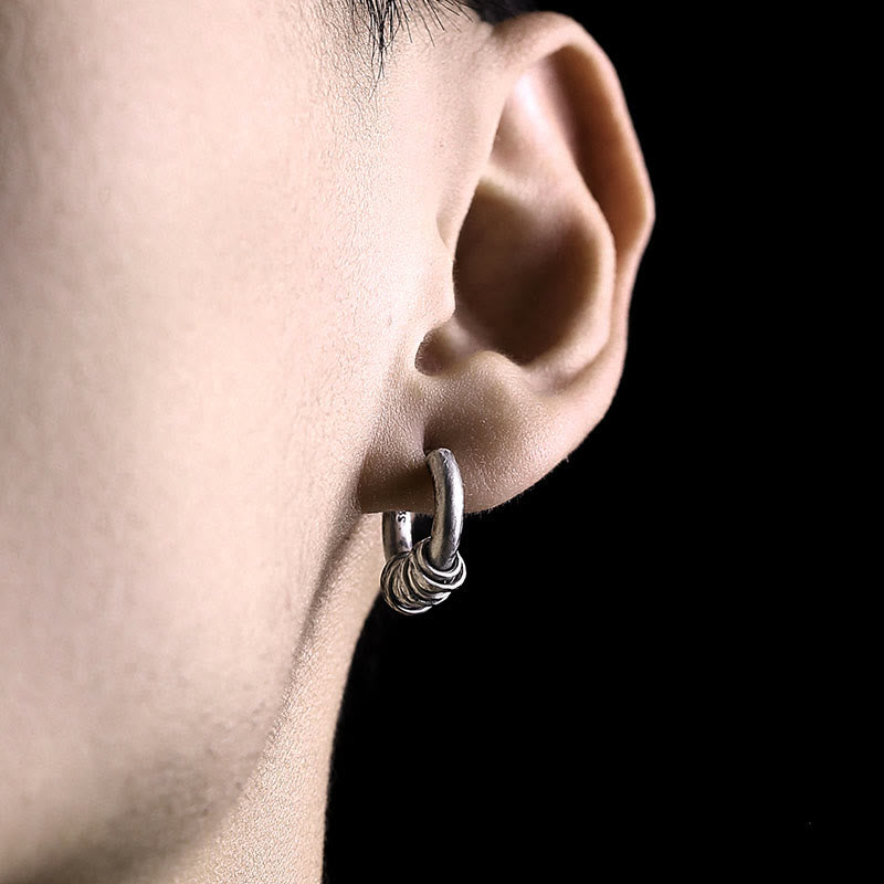 Buddha Stones 925 Sterling Silver Hand-hammered Protection Earrings  - image 13