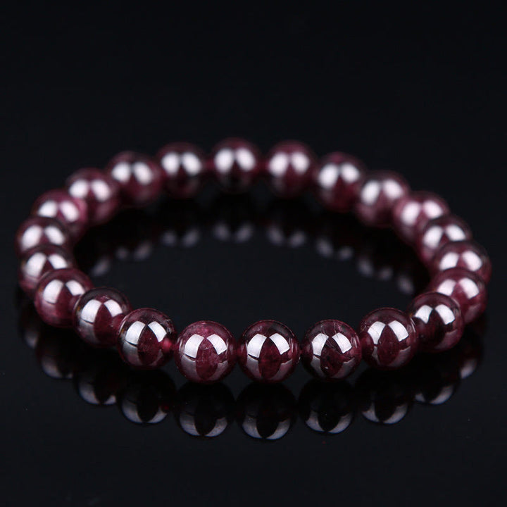 Buddha Stones Natural Garnet Bead Passion Bracelet