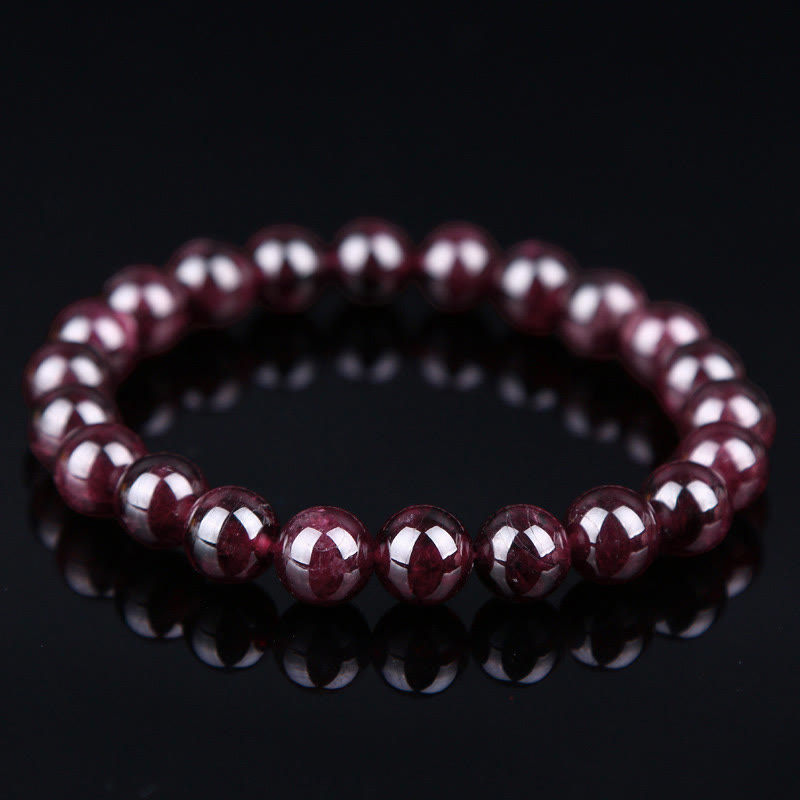Buddha Stones Natural Garnet Bead Passion Bracelet - 13-14mm - image 0