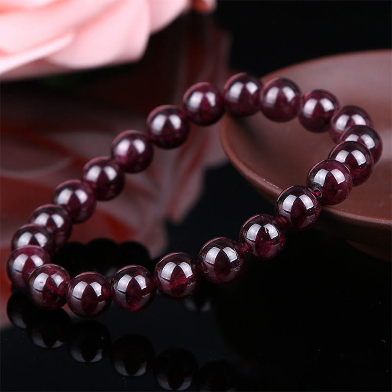 Buddha Stones Natural Garnet Bead Passion Bracelet - image 1
