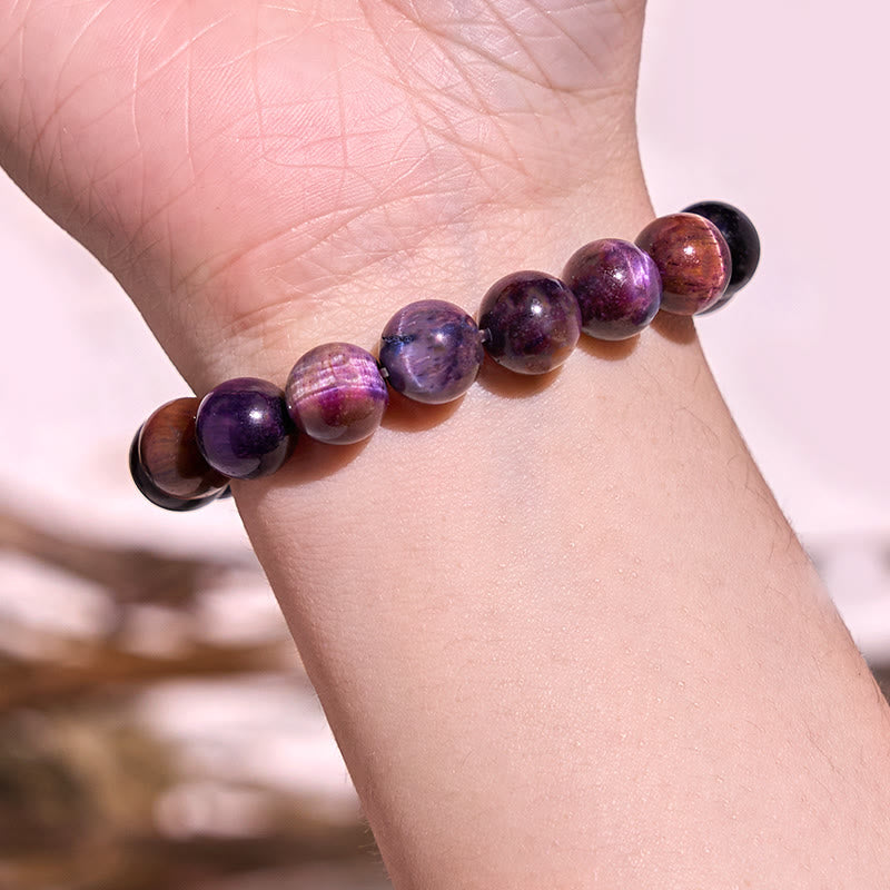 Buddha Stones Keep Calm Purple Series Healing Love Bracelet