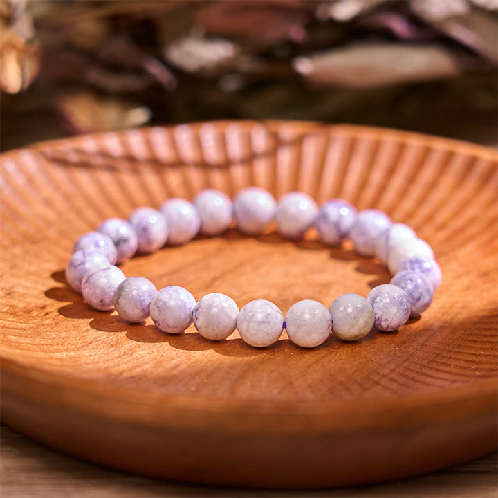 Buddha Stones Keep Calm Purple Series Healing Love Bracelet