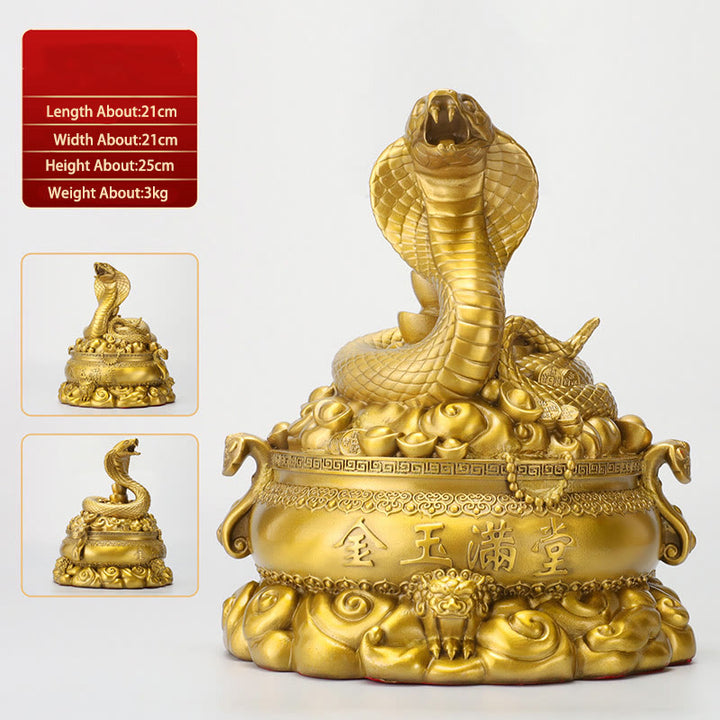 Buddha Stones Year Of The Snake Copper Coins Ingots Treasures Fill The Home Brass Statue Home Decoration